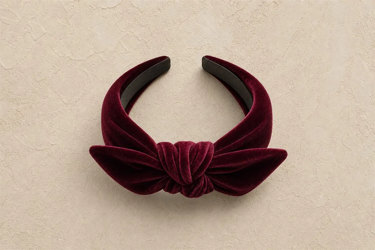 Bandeau Cheveux Noué Velours — Essential