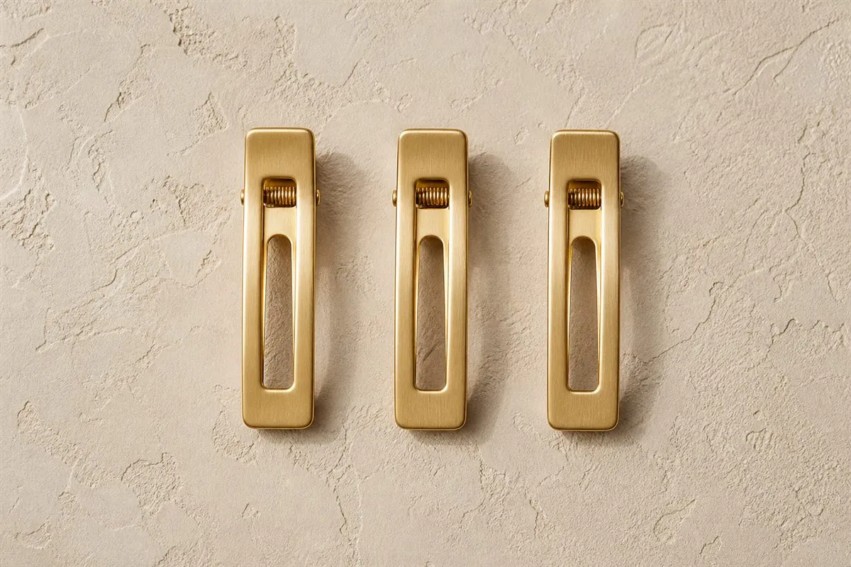 Trio de Mini Barrettes Dorées House