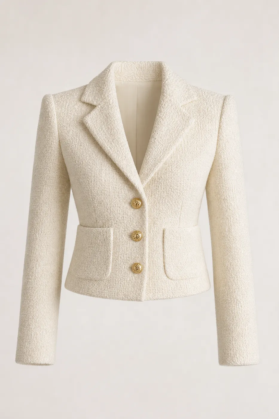 Structured Bouclé Wool Blazer No.21