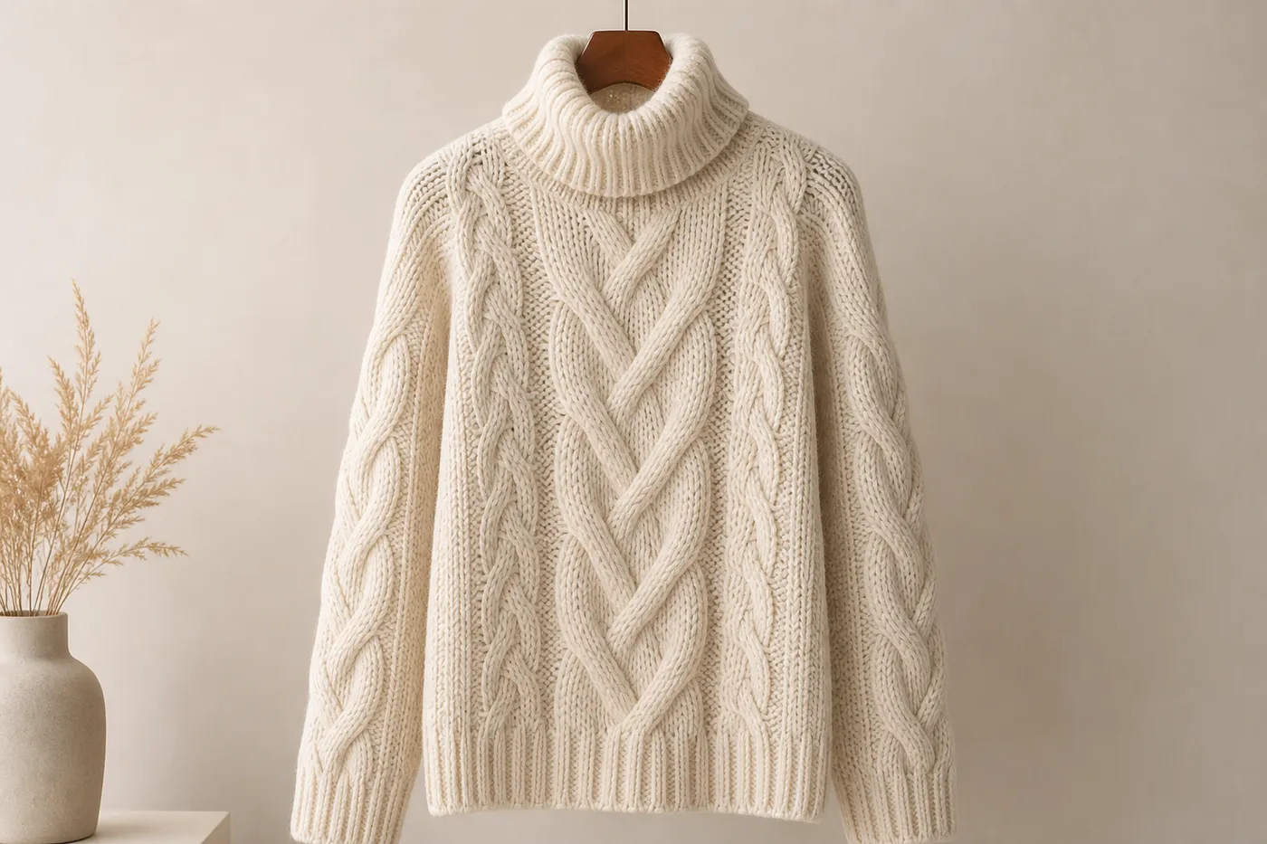 Cable-Knit Wool Jumper — Essential