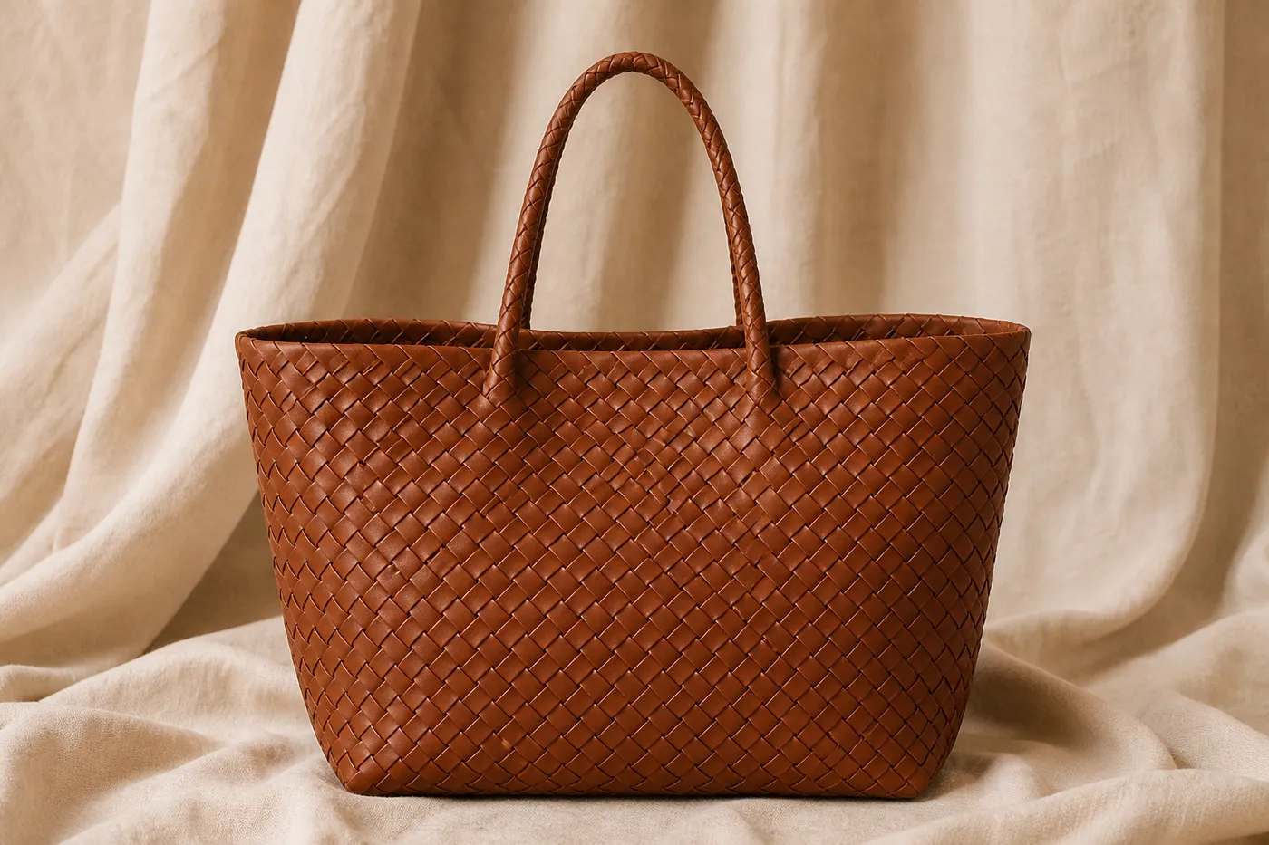 Woven Leather Tote Bag — Series 10